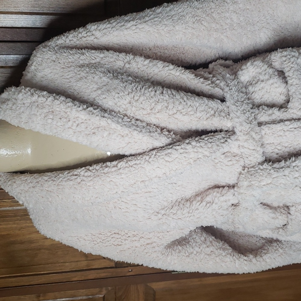 Pottery Barn Teddy Bear Sherpa Fleece Robe Sz L - Picture 3 of 8